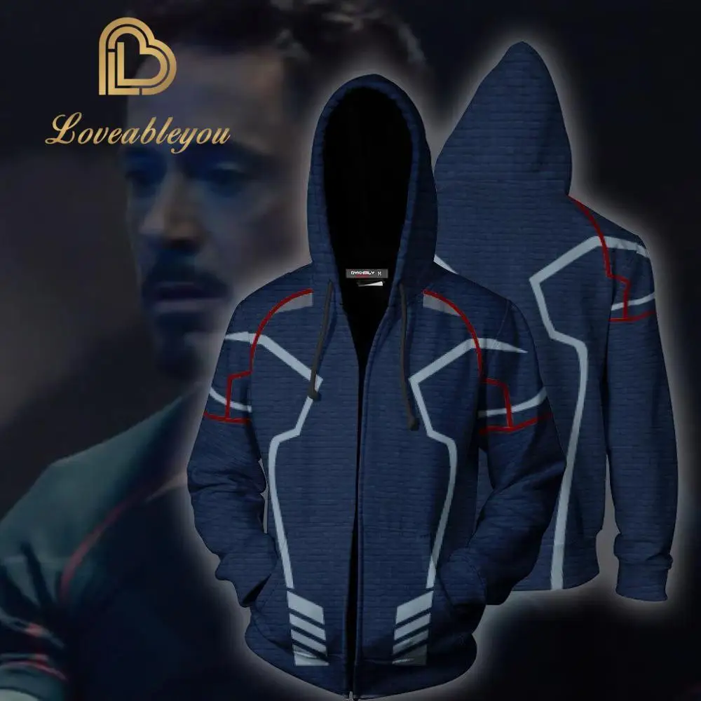 

Cosplay Costumes Jacket Iron Man Tony Stark Hoodie Sweatshirt For Men 3D Print Hoodies Streetwear Casual Cosplay Hoodie Coats