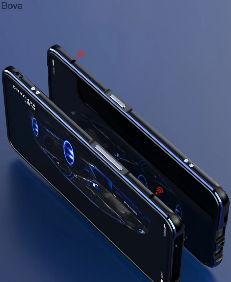 Чехол для OPPO Reno 2 роскошный Ультратонкий алюминиевый бампер Reno2 + пленка (1