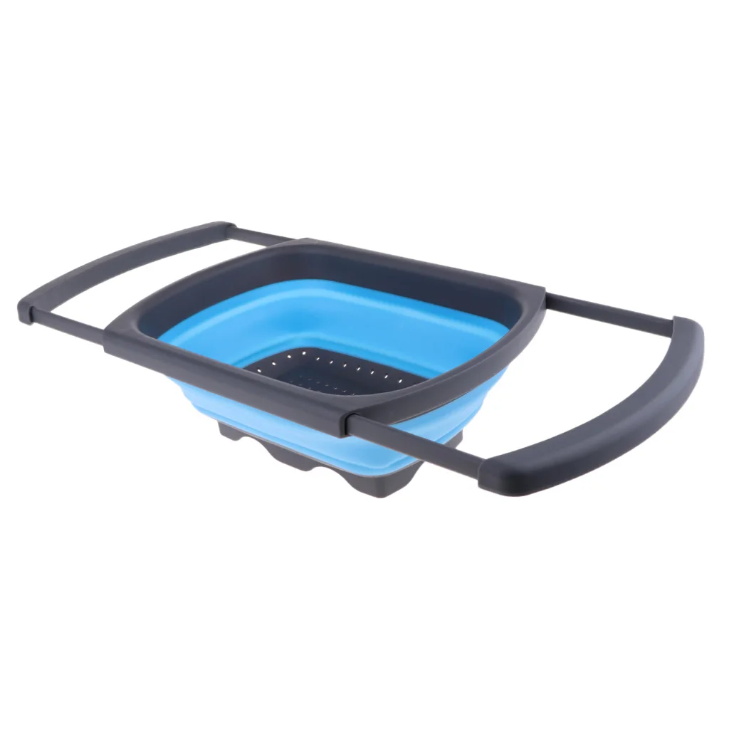 Outdoor Collapsible Sink Dish Drainer Wash Folding Basket Basin for Outdoor Camping Hiking Accessories