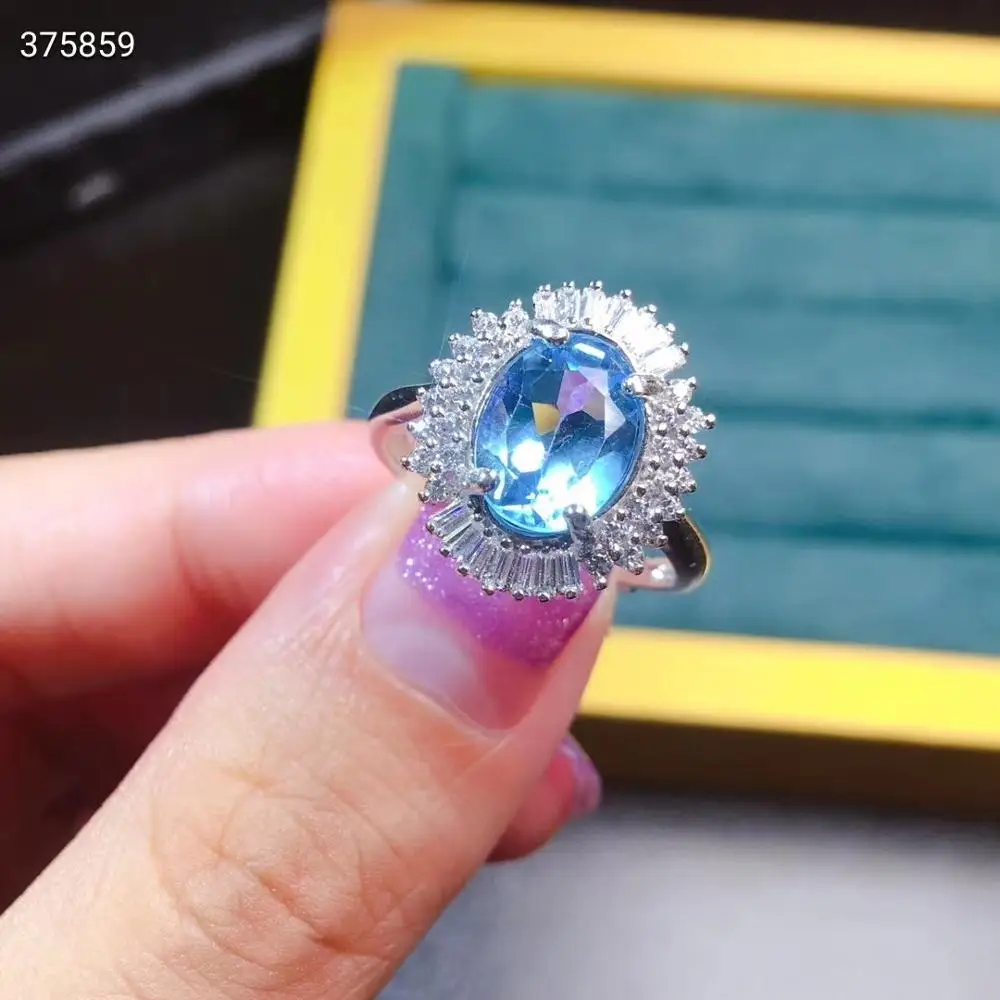 Натуральный голубой топаз драгоценный камень для женщин и мужчин ограненное