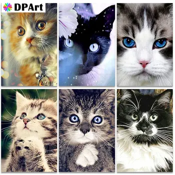 

Diamond Painting 5D Full Square/Round Drill Aniaml Cats Daimond Embroidery Painting Cross Stitch Mosaic Picture Crystal A342