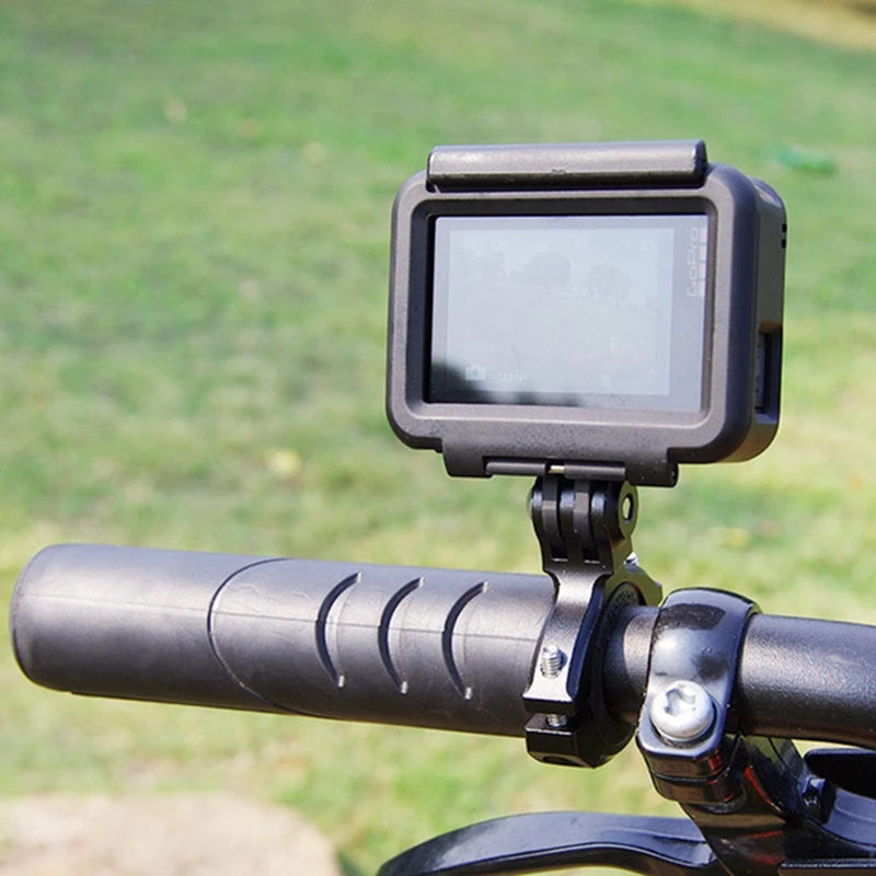 de aluminio CNC para manillar de bicicleta, accesorios baratos para Gopro Hero 5 6 4 + SJCAM Xiaoyi 4K SJ5000|Carcasas para deportiva| - AliExpress