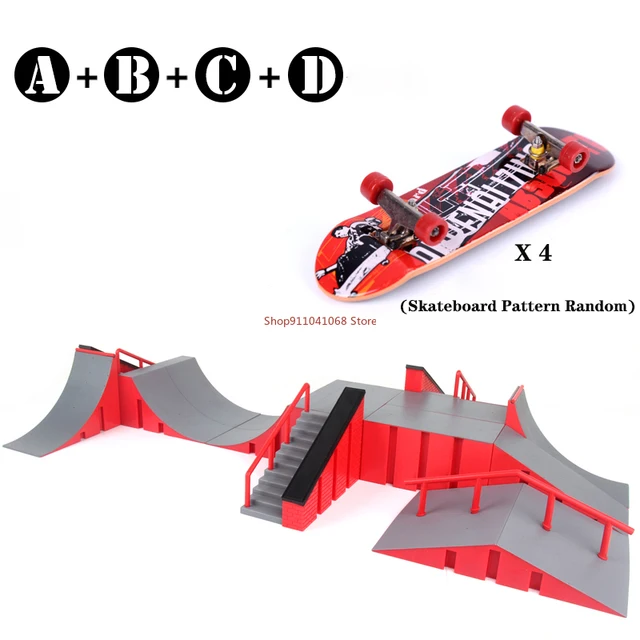 Fingerboard Finger Board Ultimate Parks Finger Skateboards Skate Park Ramp Parts for Tech Deck Toys for Kids Christmas Gifts 4