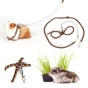 

New Small Pet Adjustable Soft Harness Leash Bird Parrot Mouse Hamster Ferrets Rat Pet Pig Leash