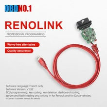 Renolink forRenault ECU программист V1.52 CD Программное обеспечение ключ кодирования UCH соответствие приборной панели кодирование ECU сброс функции