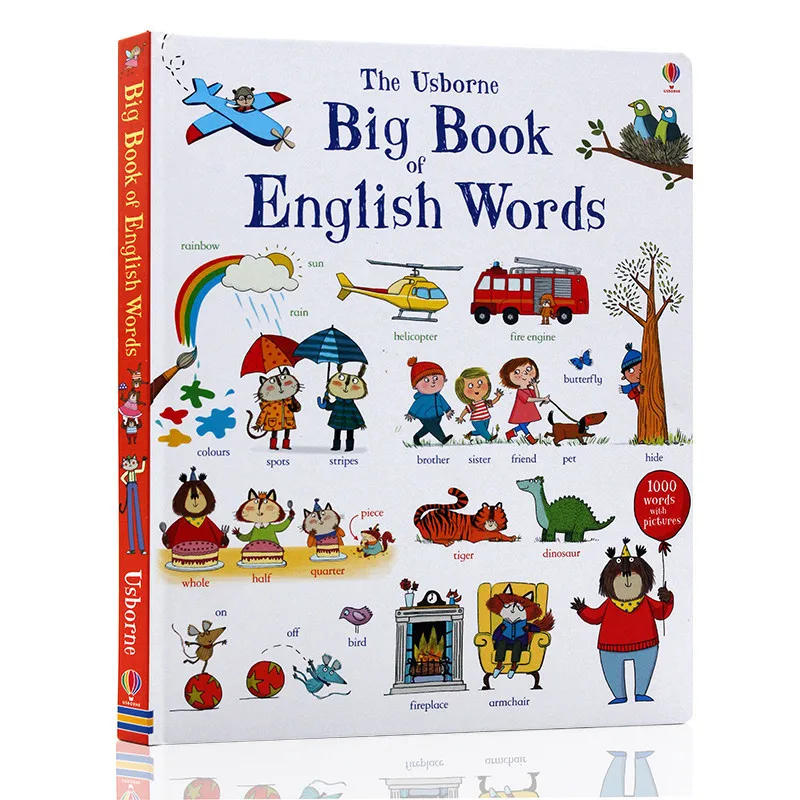 Usborne Большая книга английского языка Изучение слов знаменитая картина Borad для