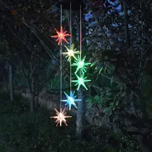 Солнечный ветряной колокольчик подвесной светильник Открытый водонепроницаемый сад декоративный пейзаж лампа