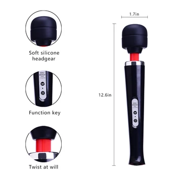 Huge Magic Wand Vibrators for women, USB Charge Big AV Stick Female G Spot Massager Clitoris Stimulator Adult Sex Toys for Woman 6