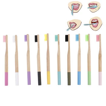 

1pcs Toothbrush Natural Bamboo Handle Whitening Soft Bristle Bamboo Toothbrush Eco-friendly Tooth Teeth Brush Oral Care