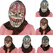 4-Modes Halloween Mask Party Scary Horror Mask Cosplay Wire Light Up Costume Mask US