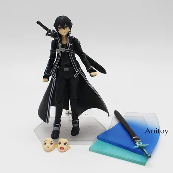

15CM Anime Sword Art Online kirigaya kazuto Figma 174 PVC Action Figure Collectible Model Toy KT3875 with box