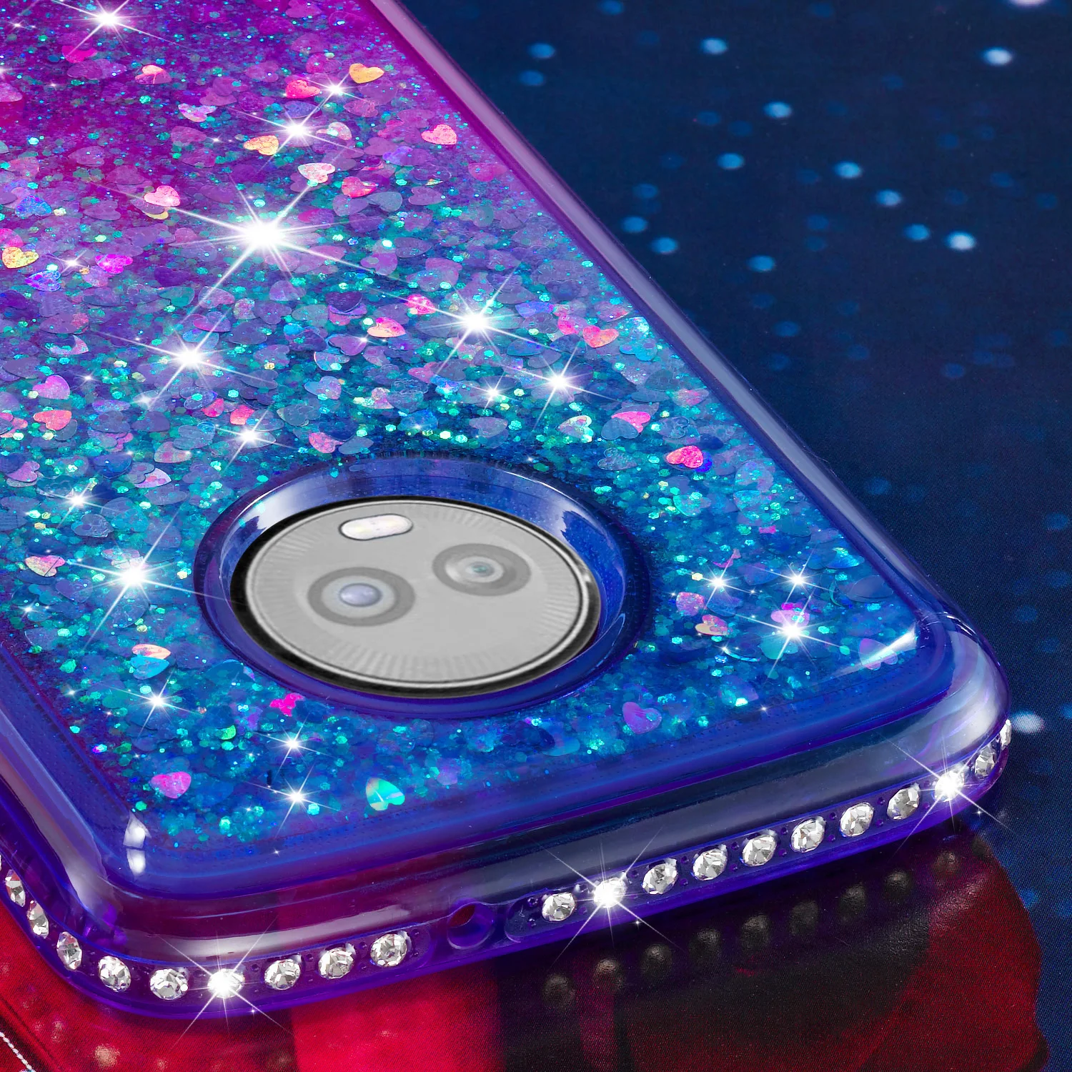 Блестящий чехол с жидкими блестками для Motorola Moto G6 Plus 2018 E6 E5 Play динамический