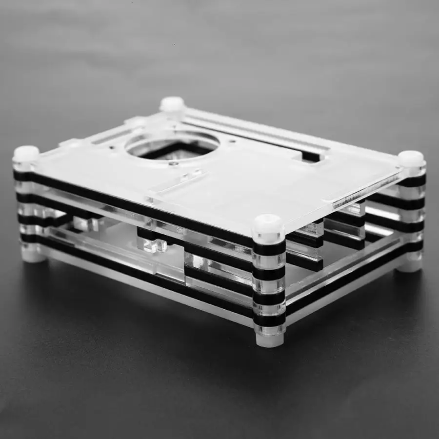 Акриловый Оргстекло корпус защитный чехол для Raspberry Pi+ охлаждающий вентилятор защитный чехол для Raspberry Pi