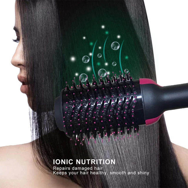 2 in 1 Hot Air Brush One-Step Hair Dryer And Volumizer Styler Electric Ion Blow Dryer Brush Professional Curler Comb Roller 1