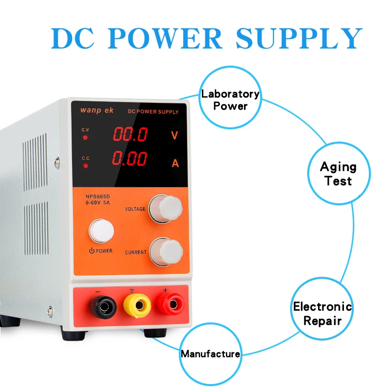 6 видов лаборатории переключение Питание 60V 5A Регулируемый DC лабораторный стенд для Мощность поставки цифровой регулятор силы тока