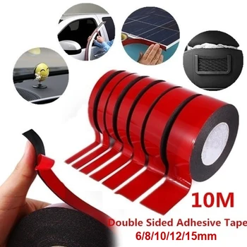 

1pc 10M Multifunction Car Double Sided Adhesive Tape Foam Tape Sticker 6/8/10/12/15MM