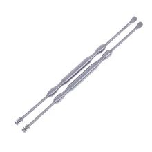 Из нержавеющей стали иглы антибактериальные Очищение акне уход за ушами инструменты 2 шт./компл. очистки для удаления приспособление для чистки ушей вперёд сделан экстрактор