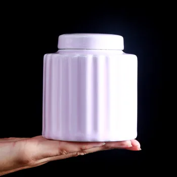 

Tea Containers Ceramic Mini Candy Color Small Number Modern Simple Sealed Cans Pu 'Er Moisture-Proof Tea Ceramic Jar Tea Storage