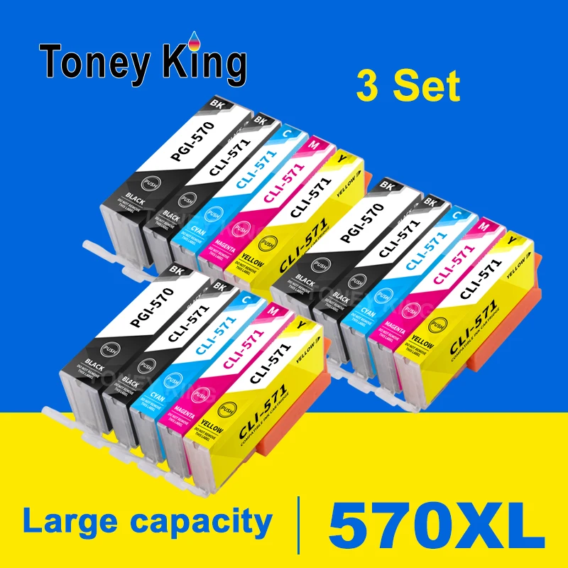 Совместимый чернильный картридж Toney King для Canon PGI 570 CLI 571 XL canon Pixma MG5750 MG5751 MG5752 MG5753