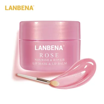 

LANBENA Lip Plumper Lip Mask Plant Flower Extract Scrub Lip Oil Pink Lips Balm Nourish Lips Sleeping Lip Masks Cream Film TSLM1