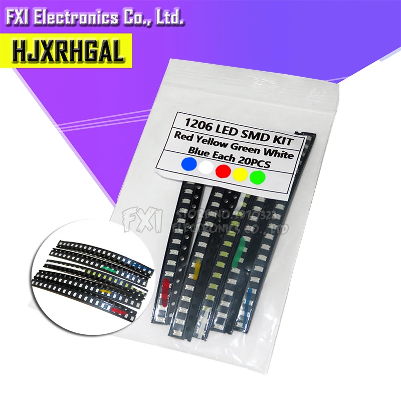 tsp Electronic Accessories & Supplies 2000Pcs 5 Colors 400 Each 1206 LED Diode Assortment SMD LED Diode Kit Green/RED/White/Blue/Yellow tsp Electronic Accessories & Supplies 2000Pcs 5 Colors 400 Each 1206 LED Diode Assortment SMD LED Diode Kit Green/RED/White/Blue/Yellow