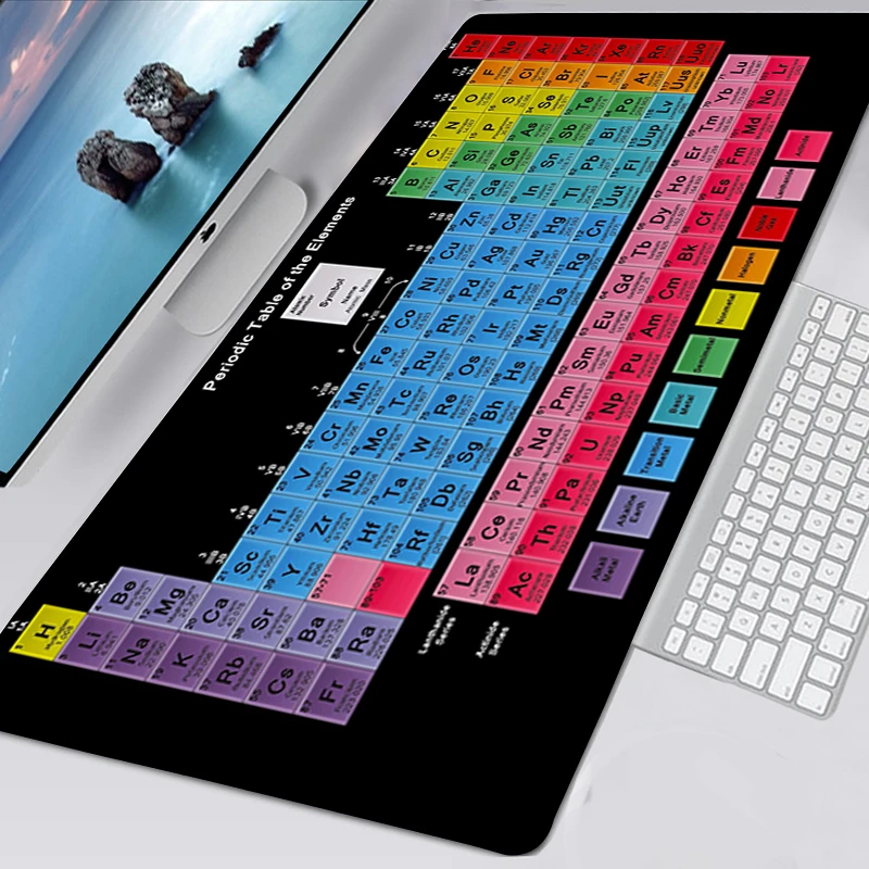 

Periodic Table of Elements Mousepad Gaming Accessories Non-slip Mouse Pad Gamer XXL Mausepad Keyboard Mat Tapis De Souris 25x29