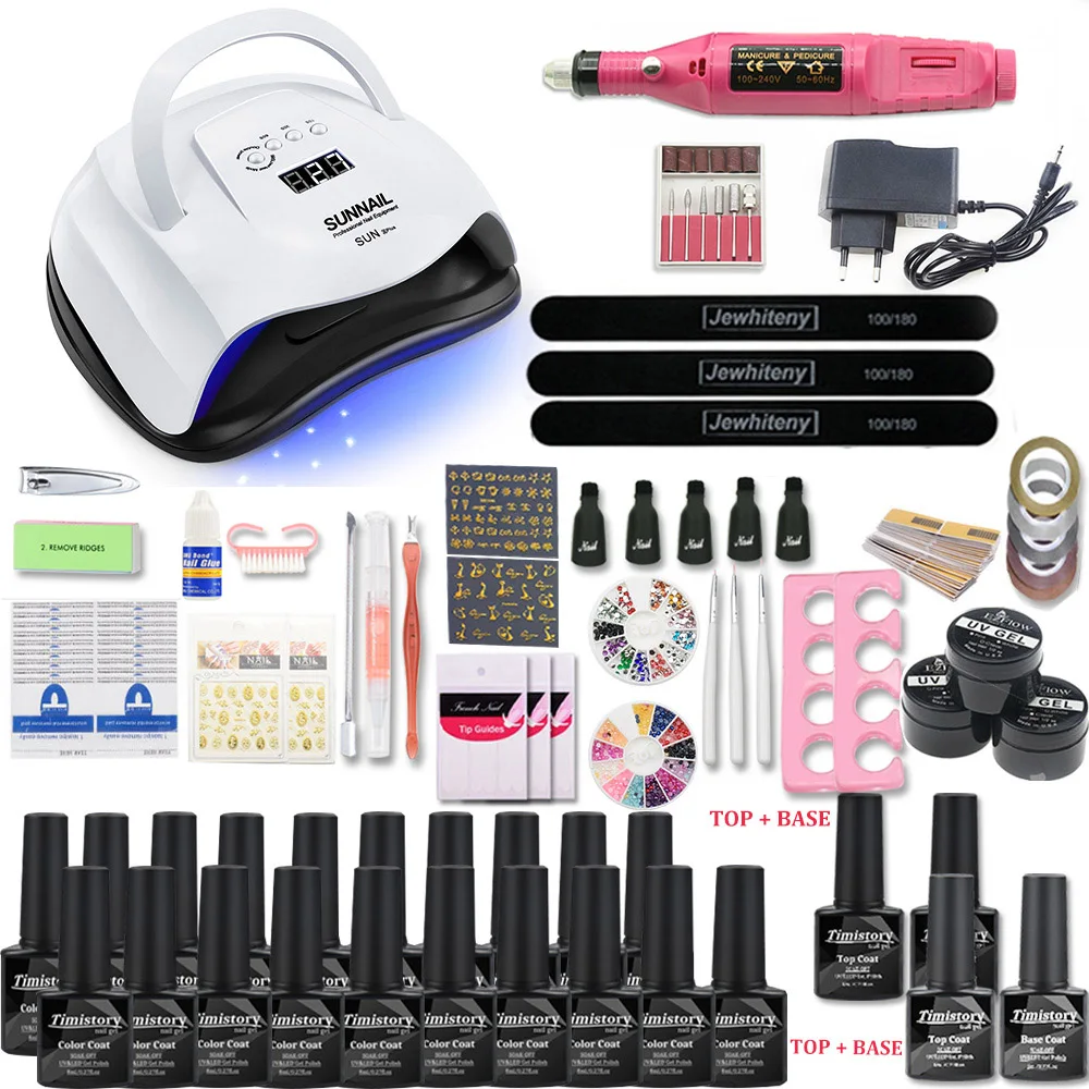 Price Acrylic Nail Kit Manicure Set for Manicure with UV Nail Lamp 80 54W 20000RPM Manicure Machine Manicure Tool Set Nail File Kit