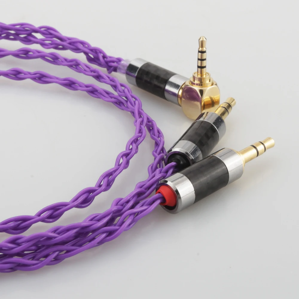 Audiocrast 7N Silver Plated Replacement Headphones Cable Audio Upgrade Cable right angle 2 5mm TRRS to 3 5MM stereo