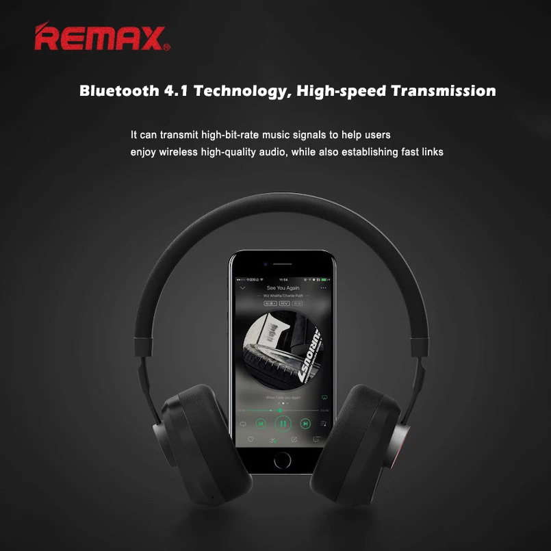 REMAX Earphone Bluetooth V4 1 HIFI Stereo Sound Quality Wireless Headphone Smart Noise Reduction Headphone USB Charging Earphone