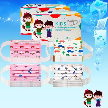 

Child Disposable Face Mask,3-Layer Non-Woven Cotton Mouth Cover Kid Daily Protection Elastic Mask With Box,Cheaper 24 HOURS Ship