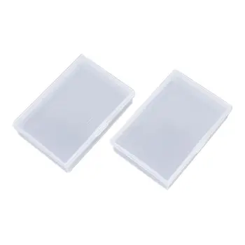 

2Pcs Transparent Plastic Box Playing Cards Container Tarot Poker Card Storage Case Mini Tool Element Packing Box
