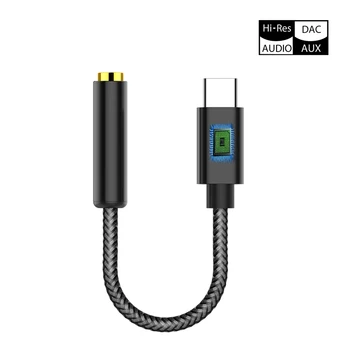 

Type C Audio Cable USB C AUX Adapter with intelligent IC, External 384 kHz DAC Equal to Sound Card for Your Phones