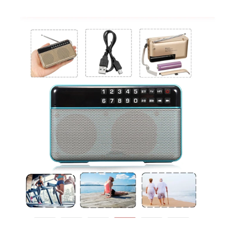 Беспроводной Bluetooth динамик FM/TF/USB Радио Портативный динамик радио Mp3 Воспроизведение звука запись