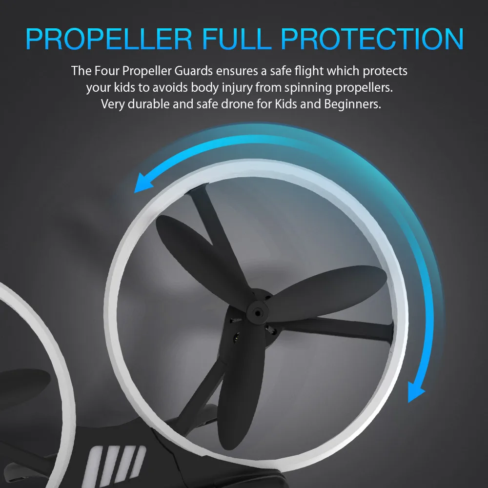 Eachine E020 светодиодный wifi FPV с 4 K/1080 P HD широкоугольная камера Безголовый режим удержания высоты Радиоуправляемый Дрон Квадрокоптер RTF