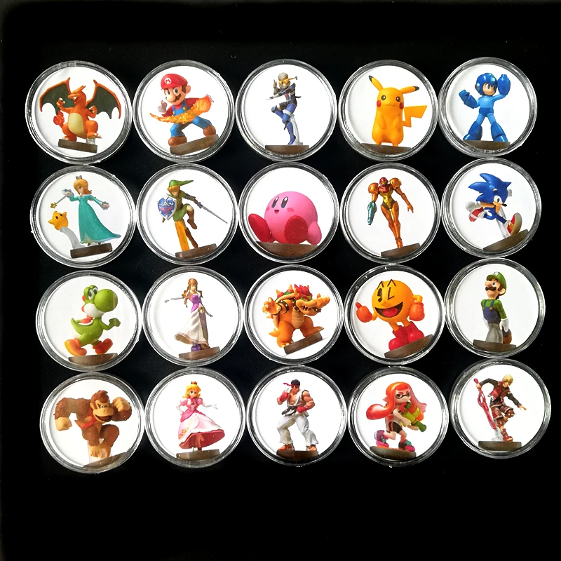 Tarjeta de colección de 20 piezas de Super Smash Bros, configuración de datos, etiqueta NFC, pegatina impresa, NS, Switch, Wiiu, envío rápido