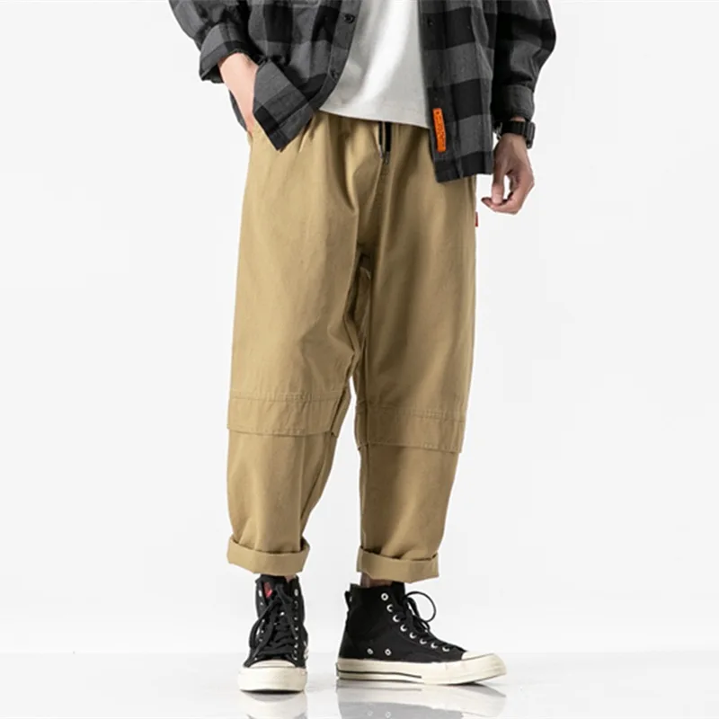 

Loose Mu Cool Spring New Style Japanese Style Trend Bib Overall Men's Loose-Fit Simple Color Versatile Straight-Cut Casual Pants