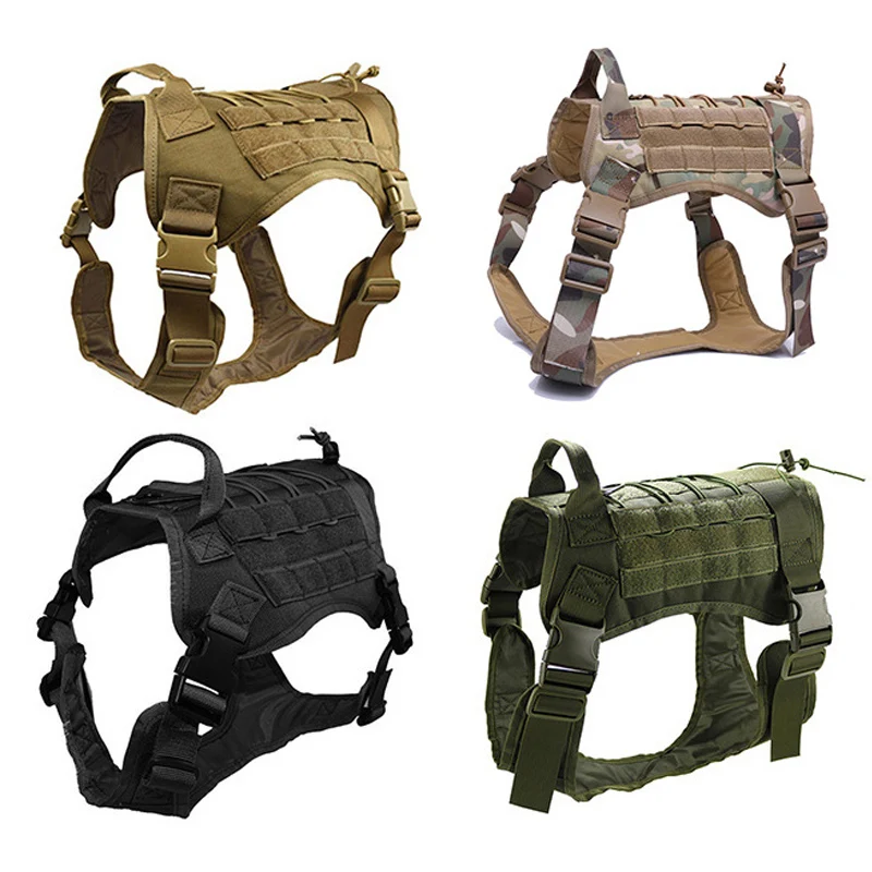 #*Cheap Military Tactical Dog Harness Military Patrol Dog German Shepherd Dog Vest Handle Nylon For Medium And Large Dogs Leash