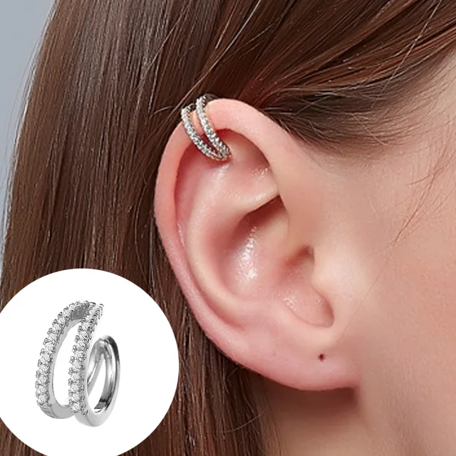 ZYZQ 1PC Punk Gold Metal Ear Cuff Ear Clip for Women No Pierced C Shape Geometric Small Earcuff Ear Wrap Earcuff Clips Jewelry QW-EH-12021