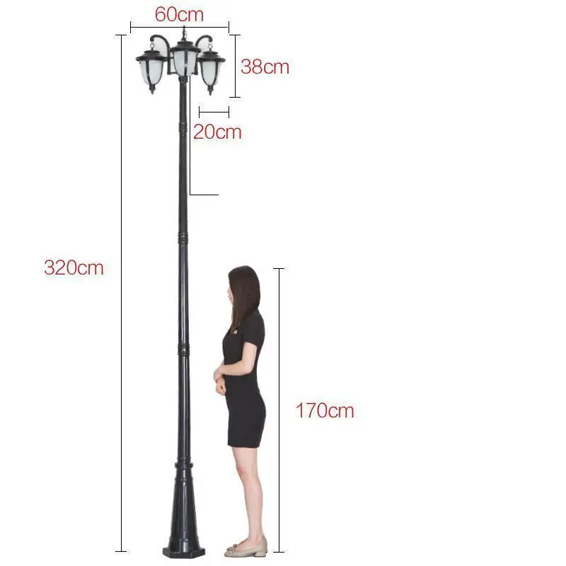 Lampioni Da Esterno Sokak Lambasi Giardino Straatverlichting Tuinlamp квадратный наружный светодиодный уличный светильник