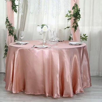 

145cm Shiny Round Tablecloth Elegant Polyester Table Cloth Satin Table Covers For Home Wedding Party Banquet Decor Hotel Supply
