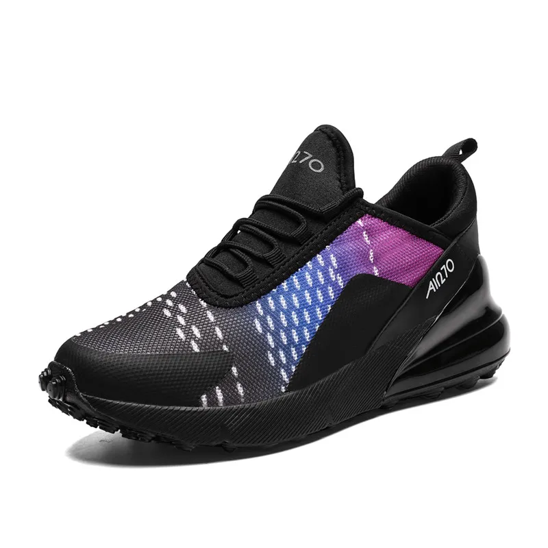 Black Purple Новое поступление; брендовая дизайнерская спортивная обувь для бега; ; Легкие дышащие кроссовки для прогулок на открытом воздухе; весенние женские кроссовки для бега - Цвет: Black Purple