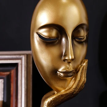 

Modern Human Meditators Abstract Lady Face Character Resin Statues Sculpture Art Crafts Figurine Home Decorative Hotel Display