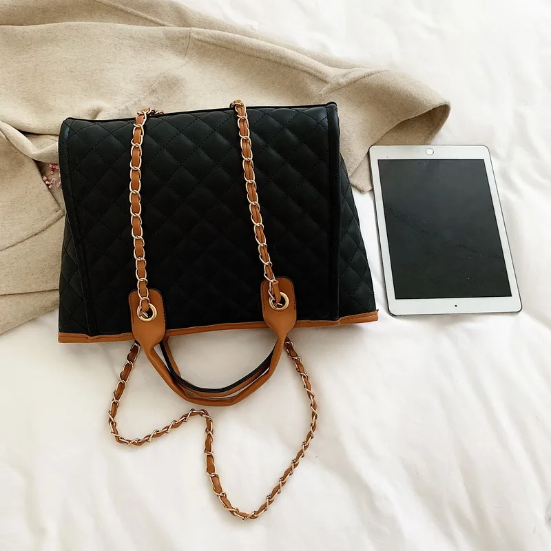 Designer Quality Luxury Handbags High Capacity Shoulder Bags For Women Lady Totes Elegant Solid Color Chain Hand Bag