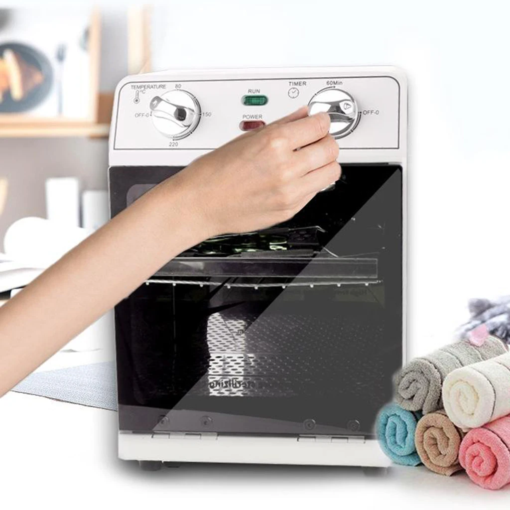 Tabletop 12L Facial Towel Warmer Sterilizer Box Disinfection Heater Cabinet Nail Art Salon Beauty Machine Tools