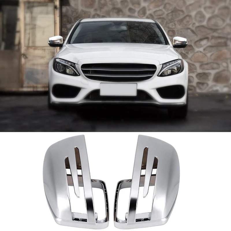 1 пара зеркал заднего вида Защитная крышка для Mercedes W204 A B C G класс матовый хром