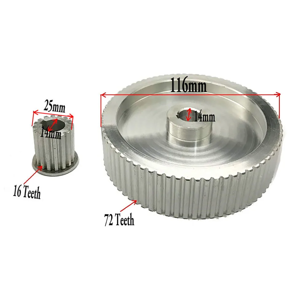 

EDM Wire Cut Synchronous Belt Gear Teeth 72/16 OD116/25mm for WEDM Wire Cutting Machine