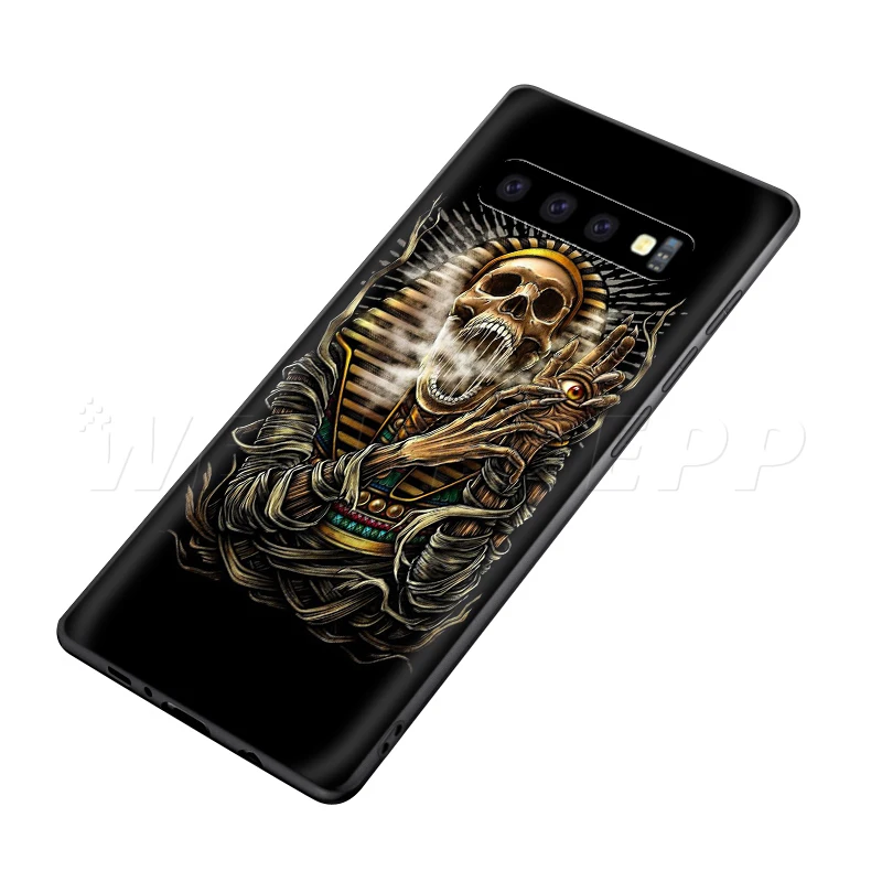 Webbedepp мрачный смерть с косой Скелет чехол для samsung Galaxy S7 S8 S9 S10 Edge Plus Note 10 8 9 A10 A20 A30 A40 A50 A60 A70