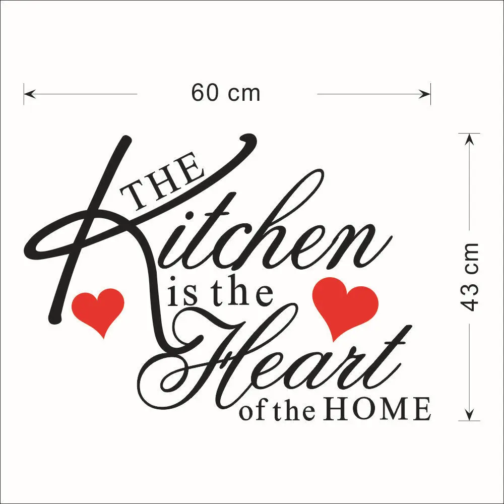 Kitchen Wall Stickers Vinyl Wall Decals for Kitchen English Quote Home Decor Art Decorative Stickers PVC Dining Room For Bar PVC 