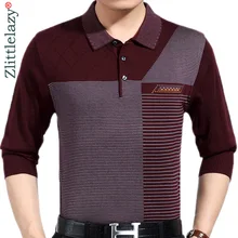 Брендовая Повседневная Высококачественная рубашка поло с длинным рукавом для фитнеса Мужская рубашка поло из джерси мужские поло футболки платье Мода 81067