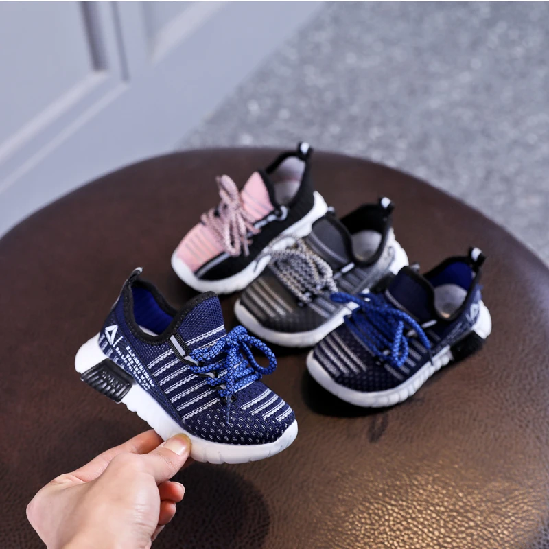 Spring/Autumn Children Shoes Unisex Toddler Girls Boys Sneakers Mesh Breathable Sport Shoes Fashion Kids Shoes EU 21-30
